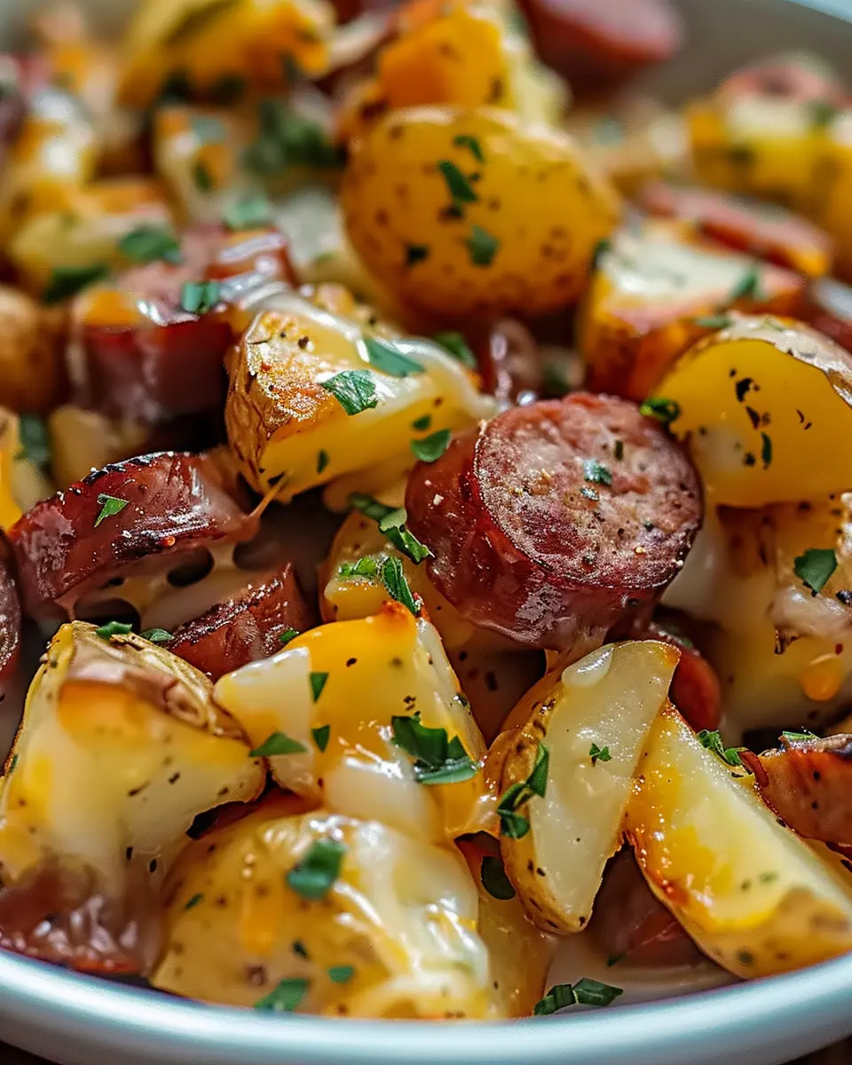 Cheesy Ranch Potatoes and Smoked Sausage: Indulgent Comfort Food Delight
