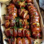 Mustard Hasselback Kielbasa Bites