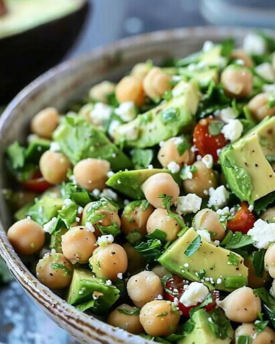 Chickpea Avocado Feta Salad: A Fresh and Easy Delight