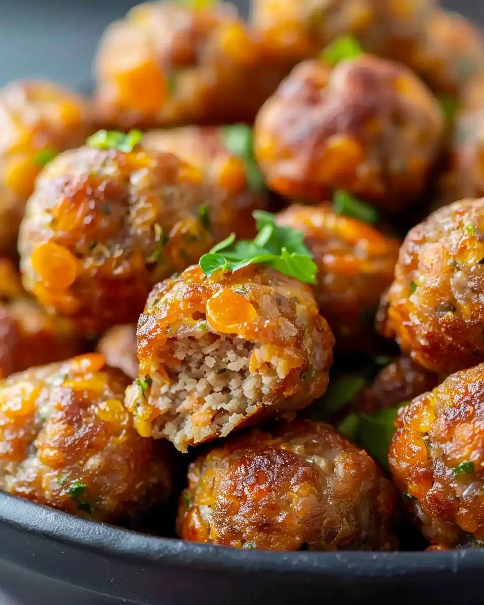 Sausage Balls Easy Fall Appetizer: Delicious Turkey Bacon Twist