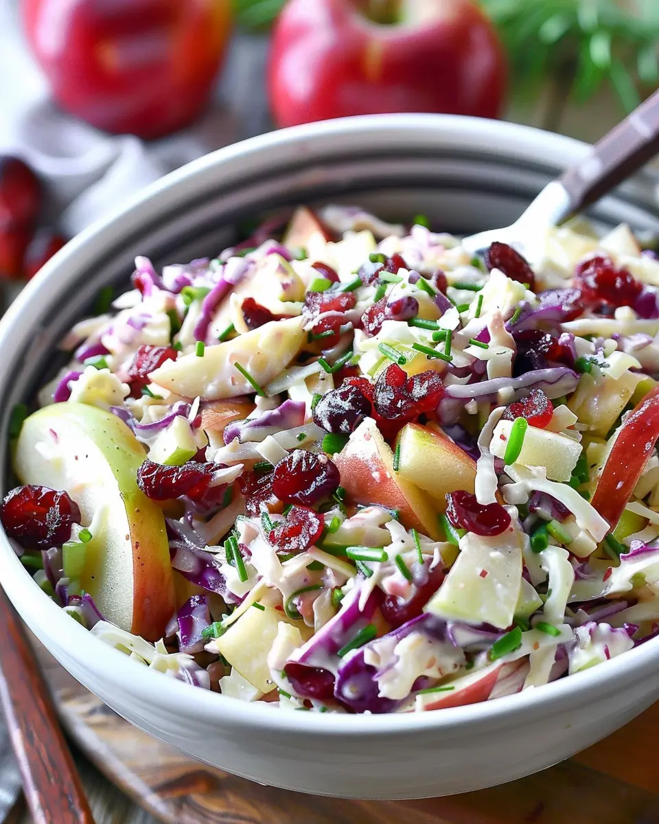 Apple Cranberry Coleslaw: Easy & Delicious Twist for Any Meal