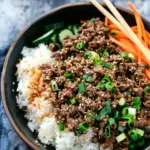 Korean Ground Beef and Rice Bowls