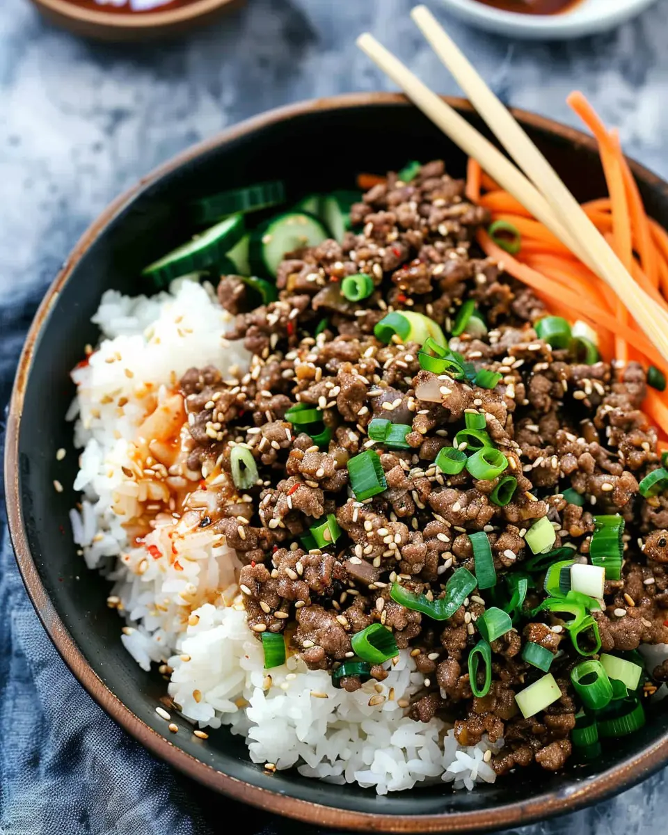 Korean Ground Beef and Rice Bowls: Easy, Savory Comfort Food