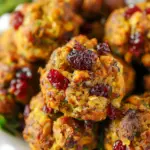 Turkey Cranberry Stuffing Balls
