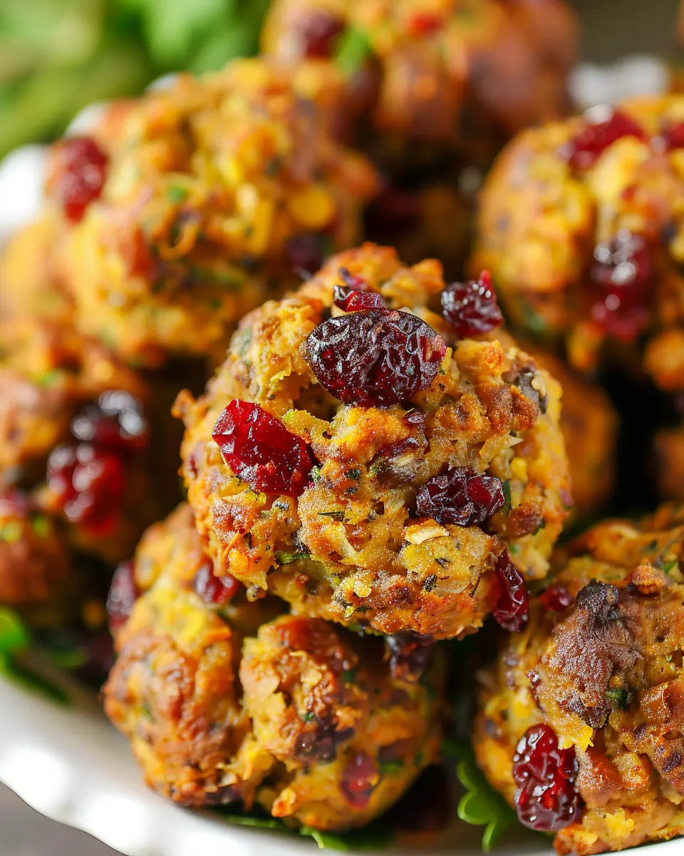 Turkey Cranberry Stuffing Balls: Easy, Flavorful Holiday Treats
