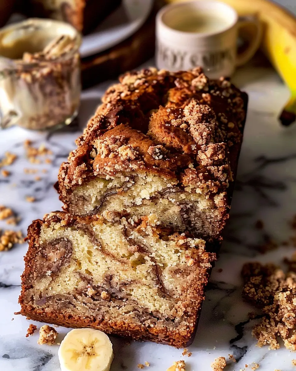 Cinnamon Crunch Swirled Banana Bread: The Best Easy Recipe
