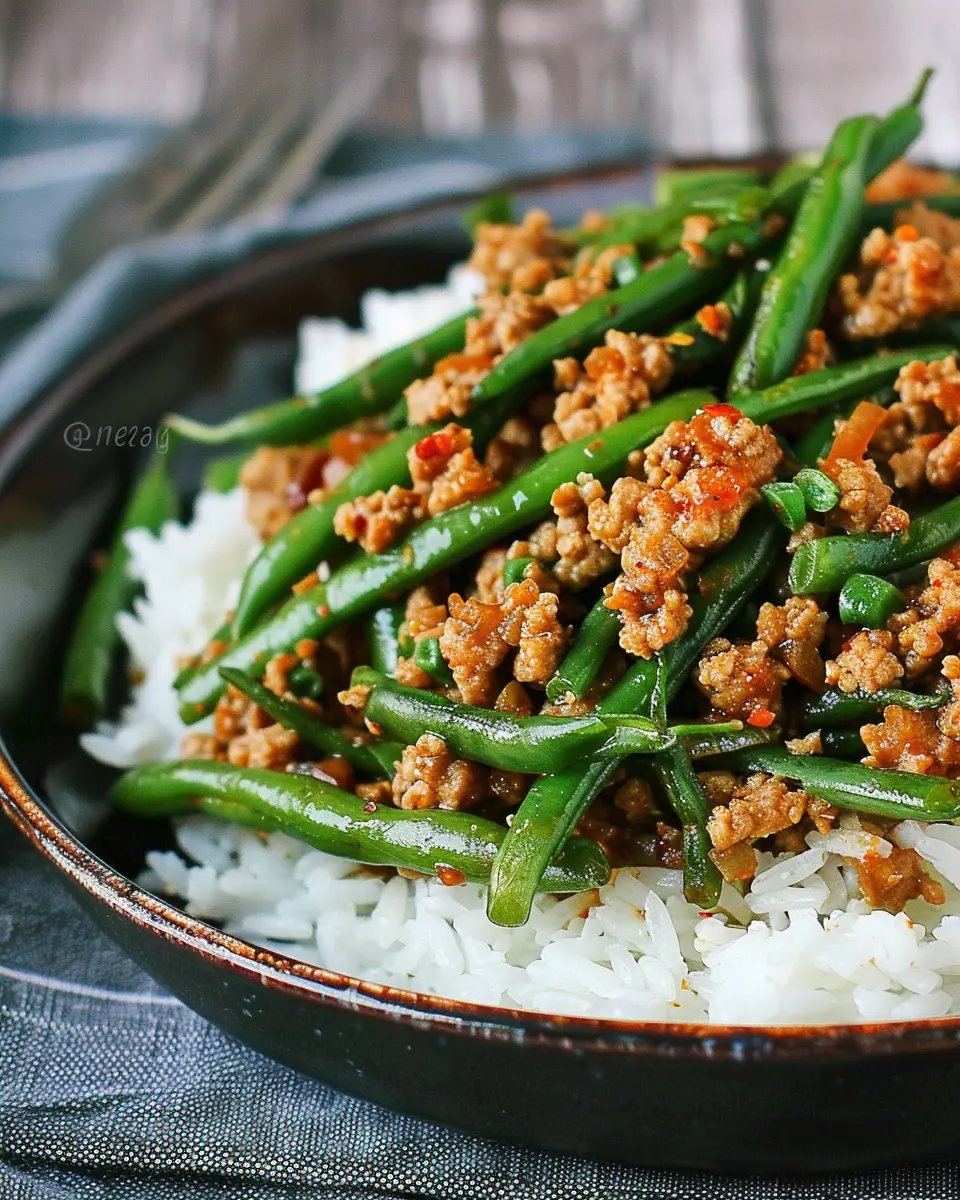 Asian Ground Turkey with Green Beans and Rice: A Simple, Flavorful Delight