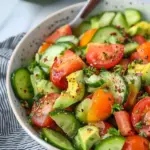 Cucumber Tomato Avocado Salad