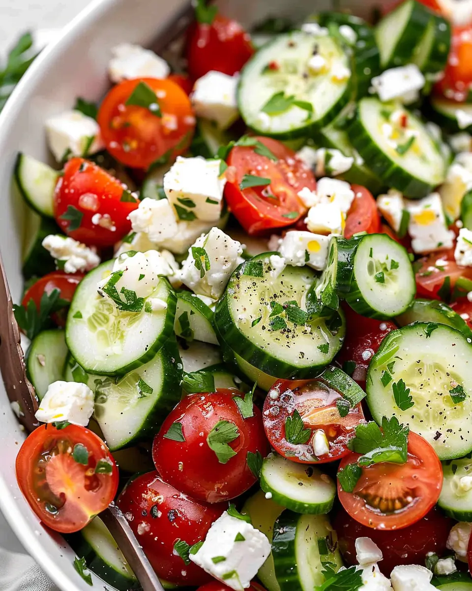Greek Cucumber Tomato Feta Salad: A Refreshing & Easy Delight