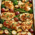 Parmesan Crusted Chicken Sheet Pan Dinner