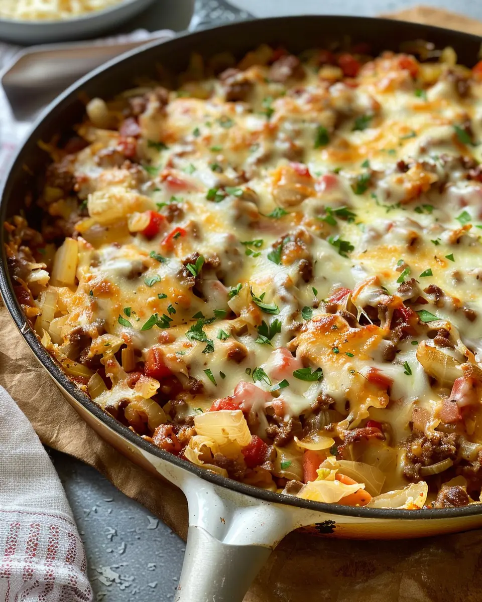 Cheesy Beef Cabbage Skillet: A Quick and Easy Comfort Meal