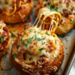 Spaghetti Garlic Bread Bowls