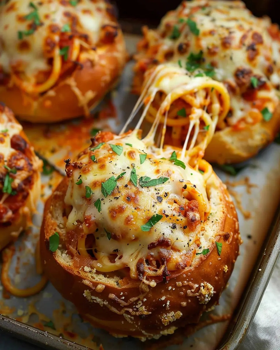 Spaghetti Garlic Bread Bowls: An Indulgent Ultimate Comfort Meal