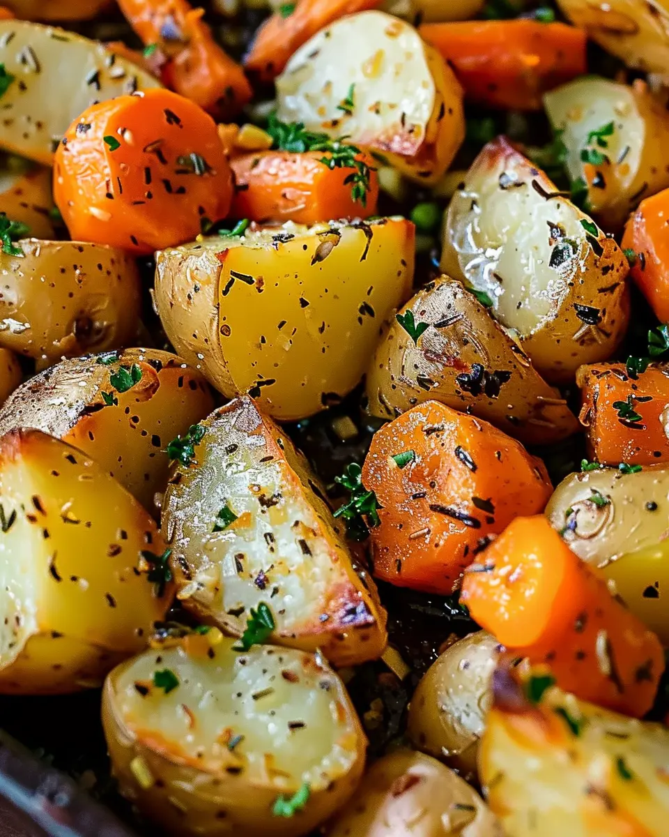 Garlic Herb Roasted Potatoes Carrots and Zucchini: Easy &amp; Flavorful
