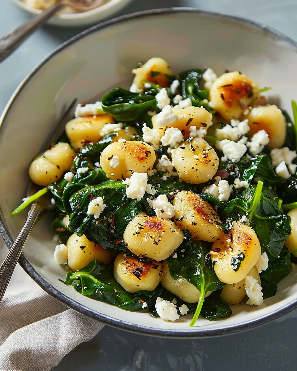 Crispy Gnocchi With Spinach and Feta: A Delightful Twist for Dinner