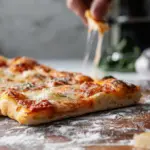 artisan pizza dough- crispy, chewy, bubbly crust