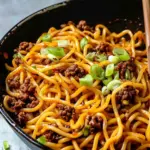 Mongolian Ground Beef Noodles