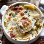Creamy White Lasagna Soup.