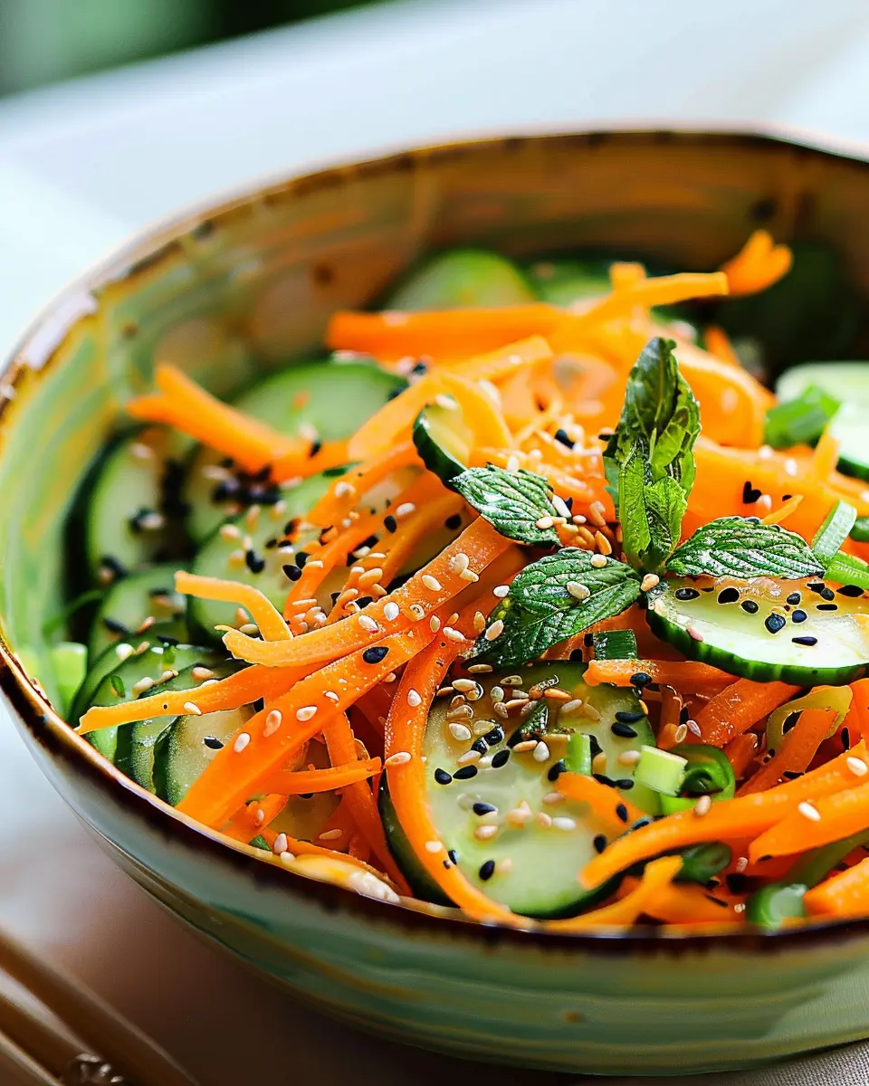 Cucumber and Carrot Salad: A Refreshing Asian Inspired Delight