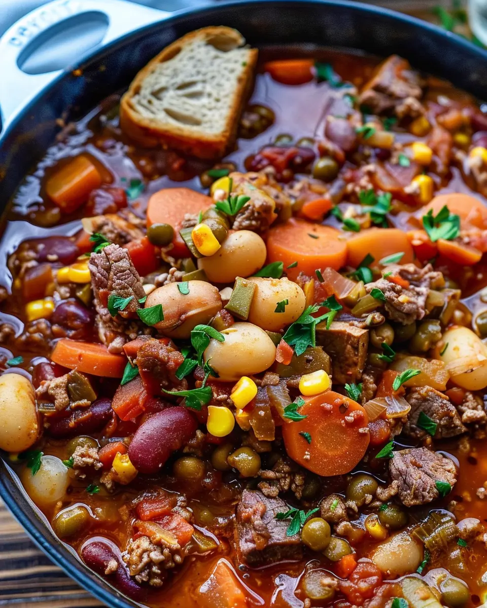 Texas Cowboy Stew: Easy and Hearty Recipe with Turkey Bacon and Chicken Ham